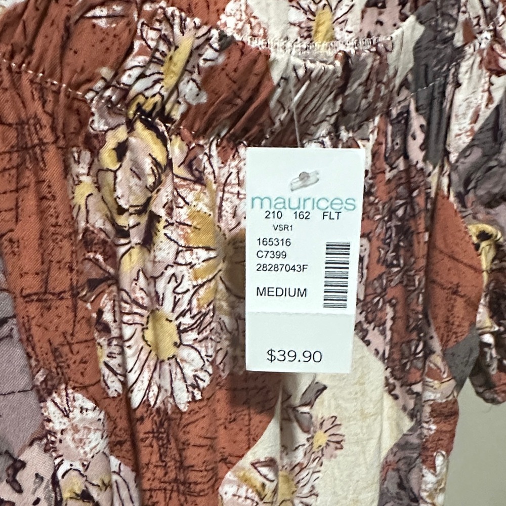NWT- Maurices Boho Floral Dress - Picture 7 of 7